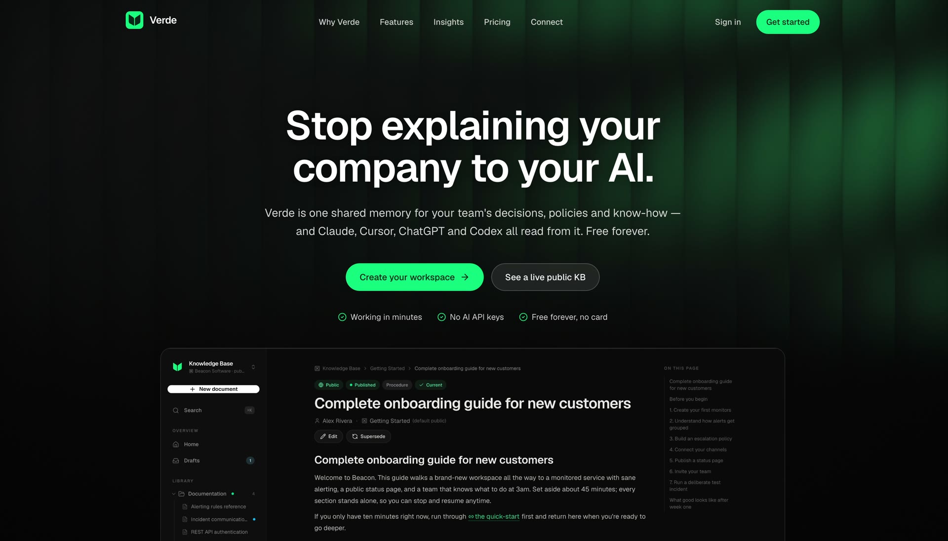Verde website